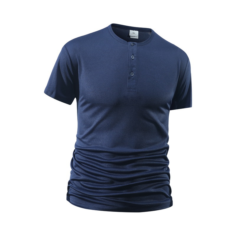 Summer Men's Solid Color Fitne - Shirt Camp Collar review and price