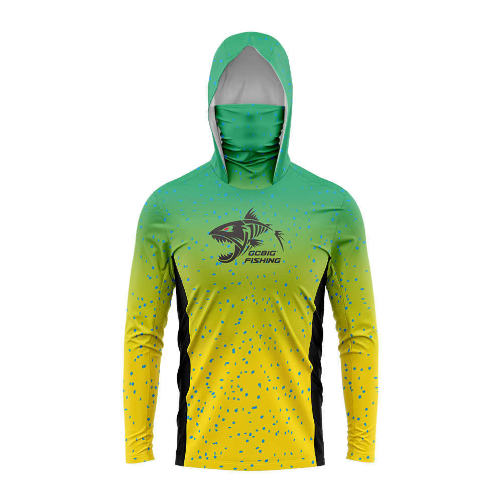 UPF50+ Hooded Fishing Shirt Bu - Tee Graphic Print review and price