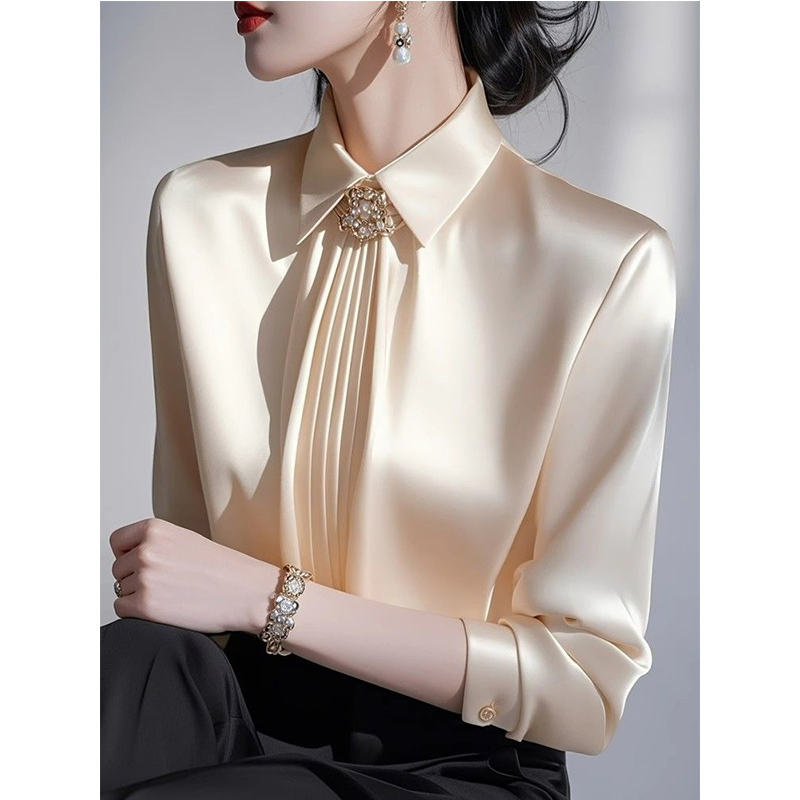 2025 Spring New Temperament Sa - Shirt Camp Collar review and price