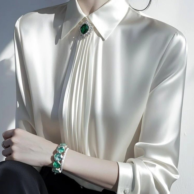 2025 Spring New Temperament Sa - Shirt Camp Collar review and price